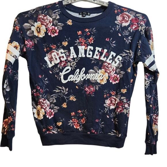 Iris‎ Charleston Floral Graphic Sweatshirt Large - Picture 1 of 7